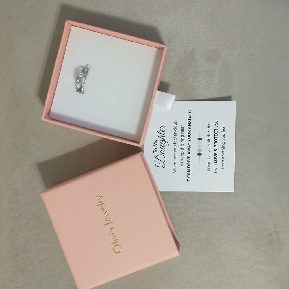 Olivia Jewelry Silver Fidget Anxiety Ring